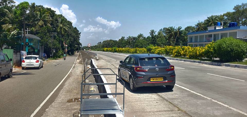 Our Glanza on a four-lane highway